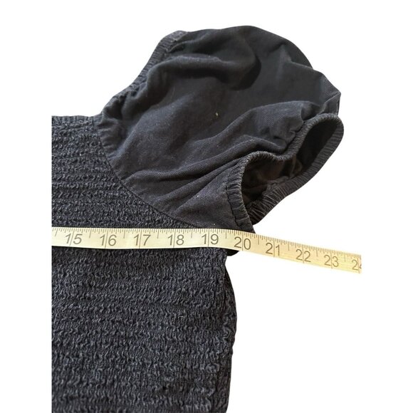 AMERICAN EAGLE Cropped Top Corduroy Short Puffy Sleeve Smocked Size XLL  Grunge - Picture 3 of 6